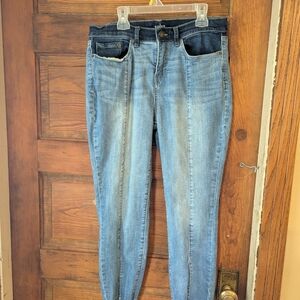 Soho Blue Skinny Jeans with Vintage Fading